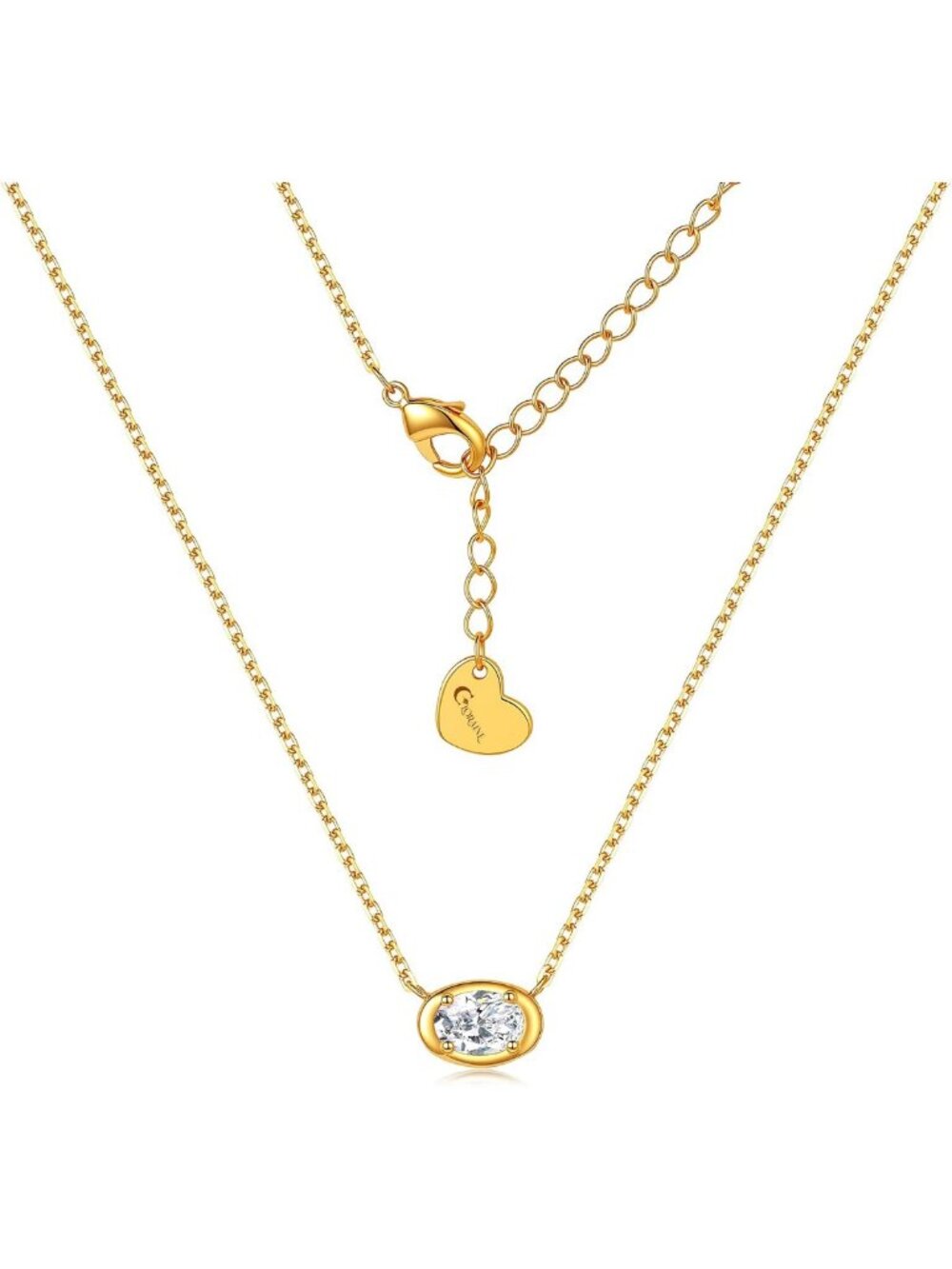 Dainty Collar Choker Necklace for Women, Sparkling CZ Solitaire Pendant Jewelry